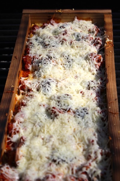Cedar Plank Grilled Lasagna | Cooking-Outdoors.com | Gary House
