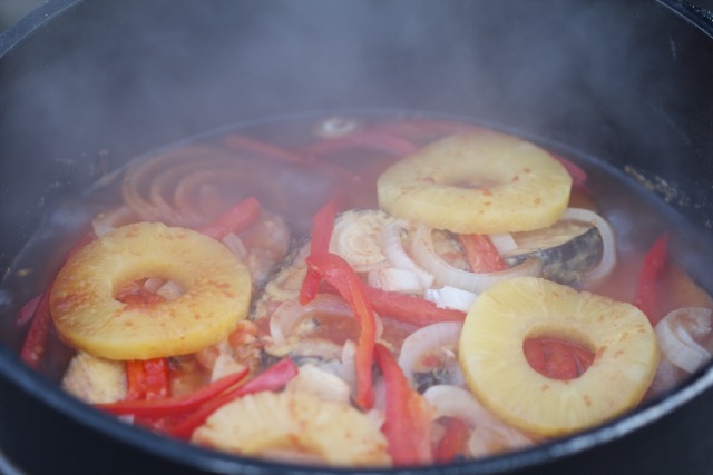 Dutch oven Sweet and Sour Ham Steaks Recipe