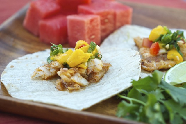 Grilled Fish Tacos with Mango Salsa | Cooking-Outdoors.com | Gary House