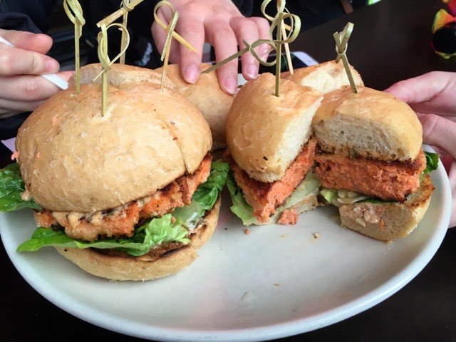 Salmon Burger | Traveling 4 Food | Gary House